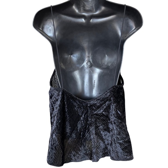 Intimately Free People Corded Velvet Cami Sz M Black Whimsigoth Fairy Grunge 90s - Picture 3 of 8